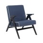 Кресло для отдыха Вест Mebelimpex Венге Verona Denim Blue, кант Verona Light Grey - 00009328
