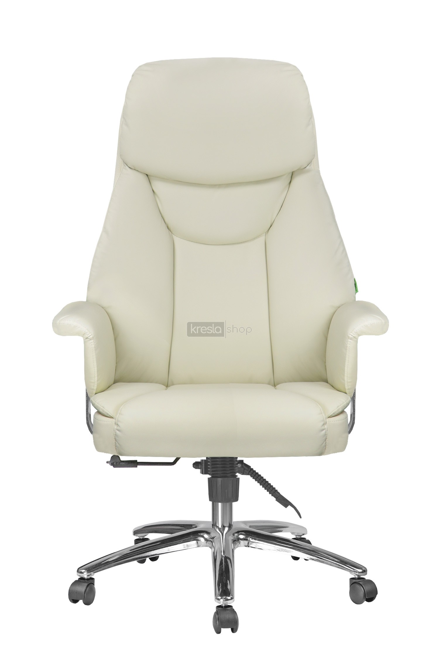 Кресло для руководителя Riva Chair RCH 9501+натуральная кожа кремовый
